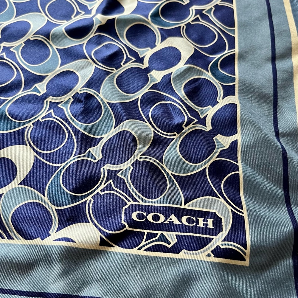 Coach Signature Square Scarf 100% Silk